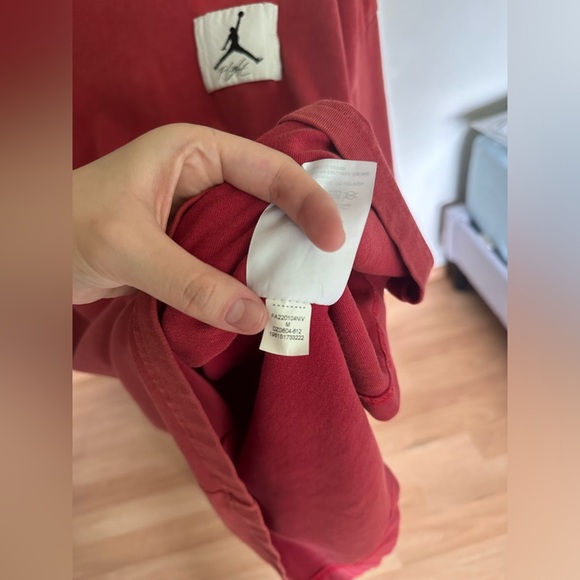 Jordan Oversized Fit Men’s Red/Orange Burnt color Vintage Shirt 100% Cotton - Picture 6 of 10